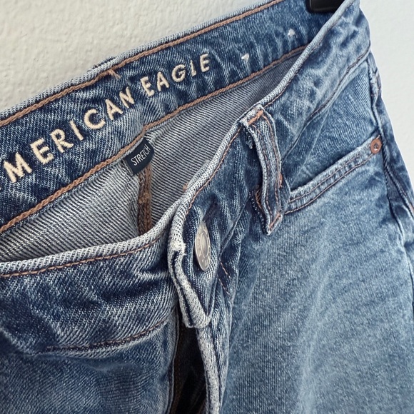 👉 NWOT American Eagle Barrel Jeans | Women’s Size 2 | High Rise Medium Wash Deni - Picture 5 of 14